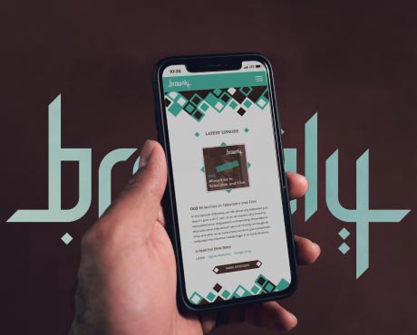 Brownly website on iPhone